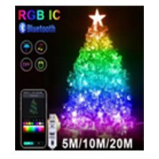 Intelligente LED-Lichterkette 100 L, mehrfarbig, USB, mit Fernbedienung, Länge 10 + 0,6 m *8233