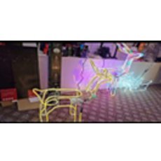Weihnachtsrentier mit beweglichem Kopf, Neon-LED, 64 x 22 x 70 cm, kaltweiß, für Innen- und Außenbereich *8370