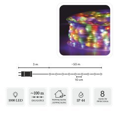 LED-Mikrolichter auf Rolle, 1000 bunte Lämpchen, Länge 3 + 100 m *8578