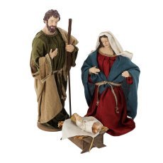 Kpl. 3 Weihnachtsfiguren – Heilige Familie bis zu 68 cm *8622