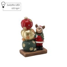 Weihnachtsfigur – Hirsch mit Dekoration, 13,6 x 8 x 20,4 cm, LED, Packung = 2 Stück *1438