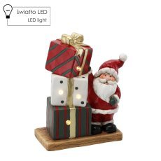 Weihnachtsfigur – Nikolaus mit Geschenken 29,5 x 15 x 36 cm LED *1445
