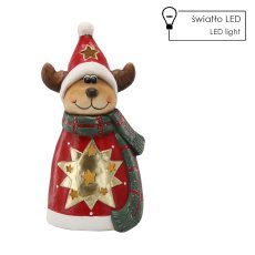 Weihnachtsfigur – Hirsch mit Sternen 21 x 18,7 x 40 cm LED *1469