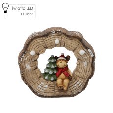 Weihnachtsfigur – Rentier im Baumstamm 29 x 12 x 26 cm LED *1025
