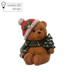 Weihnachtsfigur – Bär mit Christbaum 27 x 25 x 29 cm LED *1063