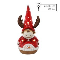 Weihnachtsfigur – Rentier mit Mütze 26 x 16,5 x 48 cm LED *1070