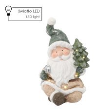Figur Weihnachtsmann mit Tannenbaum 24 x 23 x 38 cm LED *1162