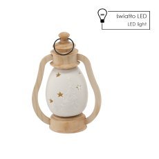 Weihnachtsfigur – Keramiklaterne 14,2 x 9 x 20 cm LED Verpackung = 2 Stk *1315