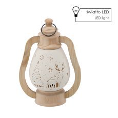 Weihnachtsfigur – Keramiklaterne 17,3 x 11,2 x 23,5 cm LED Pack=2 Stk *1322