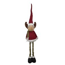 Weihnachtsrentier mit verstellbaren Beinen, 90–138 cm, rot *9704
