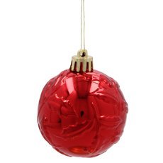 Chomik - Kpl. 12 Kugeln 6 cm rot/grün/weiß *9902