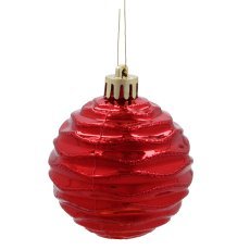 Chomik - Set aus 9 Christbaumschmuckstücken, 6 cm, rot/grün/weiß *9926