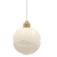 Chomik - Set aus 9 Christbaumkugeln, 6 cm, in Champagner/Grau/Weiß *9957