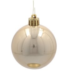 Chomik - Komplettset mit 12 Kugeln, 6 cm, in Champagner/Grau/Weiß *9964