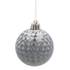 Chomik - Set aus 16 Christbaumkugeln, 6 cm, in Champagner-, Grau- und Weißtönen *0004