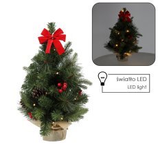 Weihnachtsbaum mit 15 LED-Lichtern, 50 cm, rot *0264