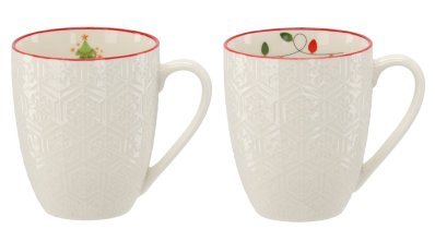 Chomik - Porzellantasse mit verschiedenen Weihnachtsmotiven, 400 ml - LIL1841