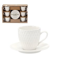 Set mit 6 Tassen und Untertassen, 250 ml *4146