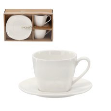 2-tlg. Tassen-Set mit Untertasse, 250 ml *4153