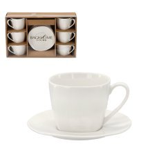 Set mit 6 Tassen und Untertassen, 250 ml *4160