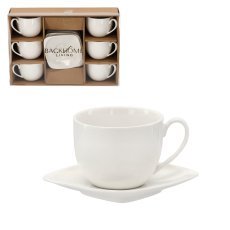 Set mit 6 Tassen und Untertassen, 250 ml *4207