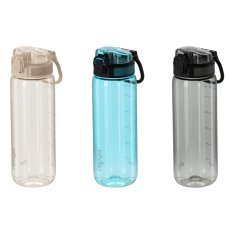 Wasserflasche 630 ml mit Messskala, Mixfarben *9664