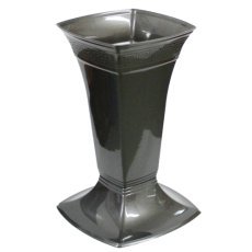 Niedrige Vase Etna – graphitfarbenes Metall, 30 cm *5272