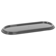 Ovale Kerze 44 cm graphit metallic *5036*