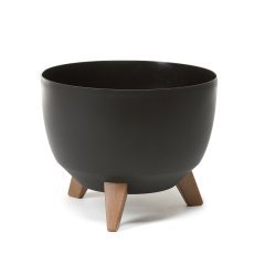 Dekorativer Blumentopf auf Beinen Roma 290 mm – Schwarz – LAM48809