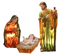 Set aus 3 beleuchteten Figuren – Heilige Familie 100 cm – RAI2051HF