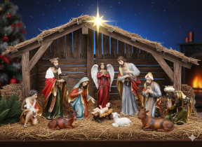Chomik - Set aus 11 Weihnachtsfiguren bis 53 cm – LIG1384