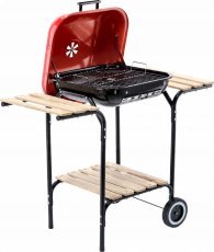 Chomik - Amerikanischer Holzkohlegrill mit seitlichen Ablagen und Rädern - BBQ0155