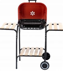 Chomik - Amerikanischer Holzkohlegrill mit seitlichen Ablagen und Rädern - BBQ0155