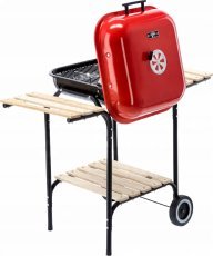 Chomik - Amerikanischer Holzkohlegrill mit seitlichen Ablagen und Rädern - BBQ0155
