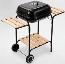 Chomik - Amerikanischer Holzkohlegrill mit seitlichen Ablagen und Rädern - BBQ0155
