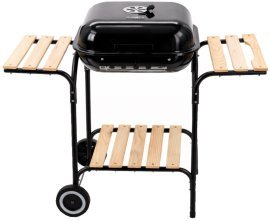 Amerikanischer Holzkohlegrill mit seitlichen Ablagen und Rädern - BBQ0155