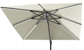 Chomik - Gartenschirm 3x4 m Roma mit LED-Bespannung – beige – GAO1589