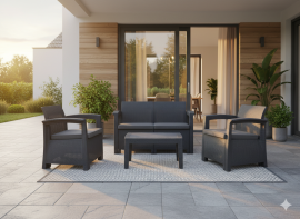 Chomik - Gartenmöbel-Set – Anthrazit - ZUM6454
