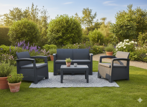 Chomik - Gartenmöbel-Set – Anthrazit - ZUM6454