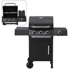 Chomik - Gasgrill 3+1 mit Regler 10,3 kW - BBQ8069