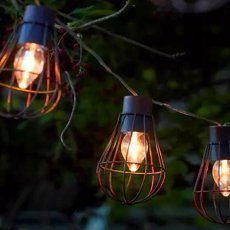 Chomik - Solar-Lichterkette für den Garten 2+1,8 m Loft 10 LED warmweiß - SOL3644