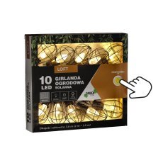 Chomik - Solar-Lichterkette für den Garten 2+1,8 m Loft 10 LED warmweiß - SOL3644