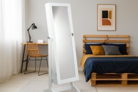 Chomik - Schmuckschrank mit Spiegel Grand – Weiß – PHO5782