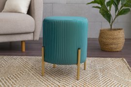 Hocker mit Beinen – türkis – PHO4217