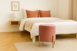 Chomik - Hocker mit Beinen – Rosa – PHO4224