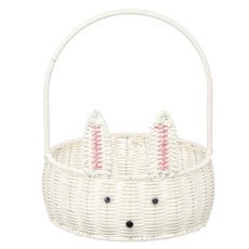 Runder Korb Ø 25 cm Weißer Hase - BOB7742