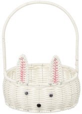 Runder Korb 20 cm Weißes Häschen - BOB7759