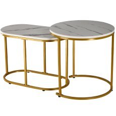 Chomik - Zweiteiliges Marmorcouchtisch-Set – FAT1466