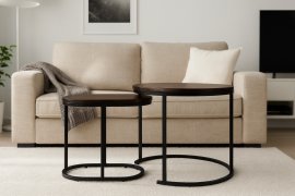Zweiteiliges ovales Couchtisch-Set – FAT1988
