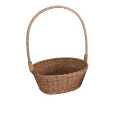 Rattan-Korb 40 cm mit Griff – natur – DRA7404